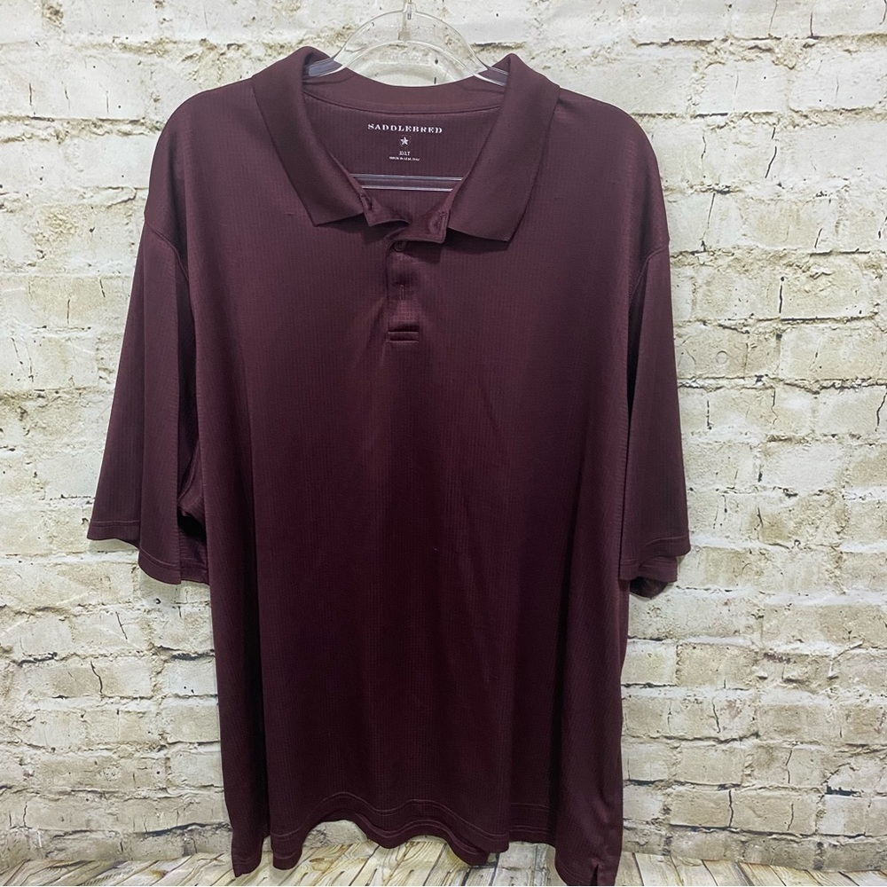 Saddlebred Maroon Short Sleeve Polo Shirt